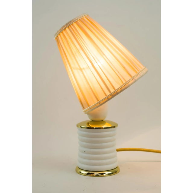 Pink Small Table Lamp by Rupert Nikoll with Fabric Shade, 1950s For Sale - Image 8 of 12