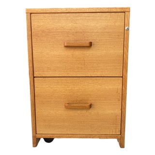 Mid-Century Danish Teak 2-Drawer Mobile File Cabinet by Jesper Furniture For Sale