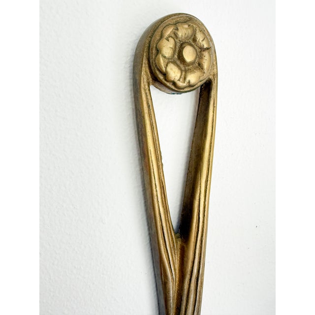 Vintage Brass Double Wall Candle Sconce, 1950s For Sale - Image 9 of 15