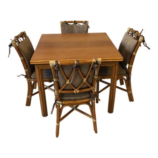 McGuire Table & Chairs For Sale