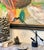 Vintage Postmodern Italian Milano Dana 4400/G440 Black Counterbalance Halogen Adjustable Desk, in true Bauhaus, Memphis...