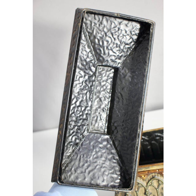 Bronze Vintage Gothic Revival Lidded Box With Ornate Embossed Detailing For Sale - Image 8 of 9