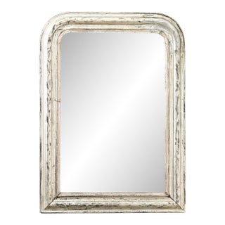 19th Century French Silver Gilt Louis Philippe Petite Mirror For Sale