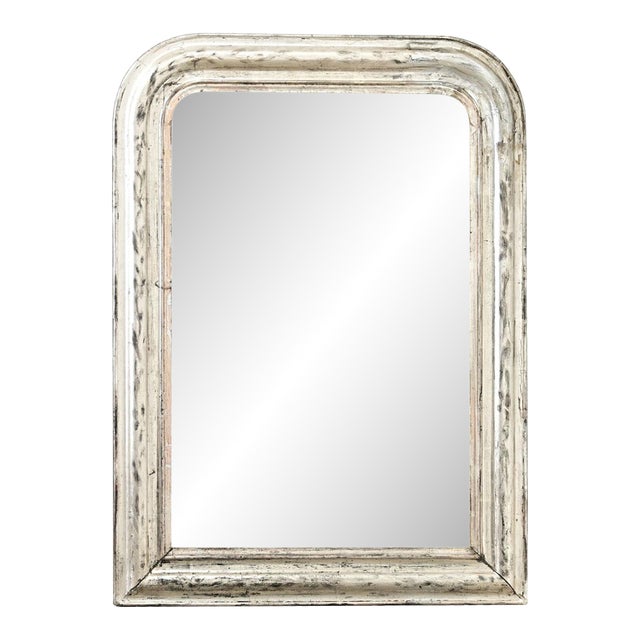 19th Century French Silver Gilt Louis Philippe Petite Mirror For Sale