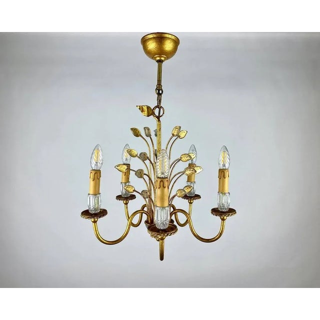 Italian 5-Arm Chandelier by Banci Firenze, 1970s For Sale - Image 11 of 11