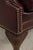 Pennsylvania House Burgundy Leather Wing Chair For Sale - Image 13 of 16