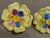 18K Yellow Gold Diamond & Multicolor Sapphire Flower Earrings by Designer Adler, A Pair For Sale - Image 16 of 18