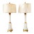 Pair of Antique Frence Louis Faceted Opaline and Guilt Table Lamps For Sale