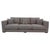 Large Square Arm Sofa in Soft Grey Check Fabric by George Smith For Sale - Image 6 of 7