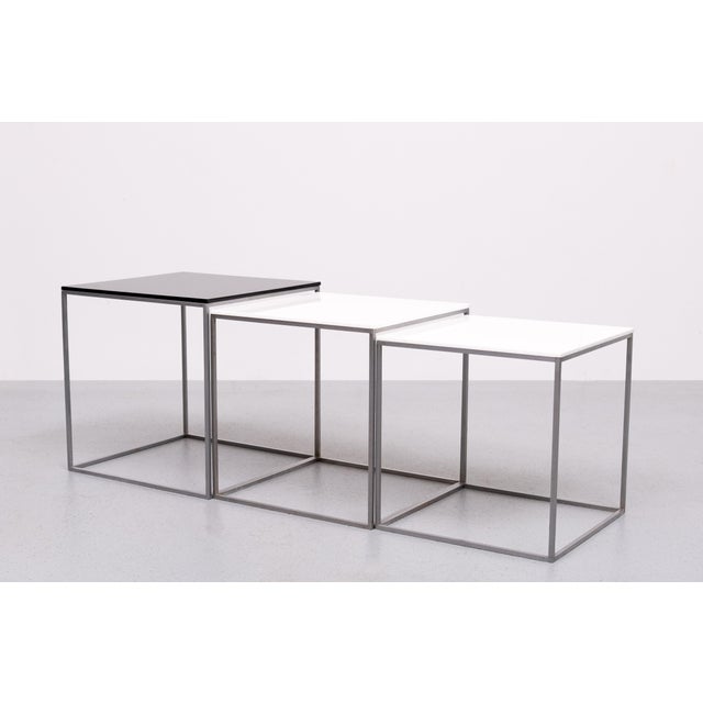 Black Model PK-71 Nesting Tables by Poul Kjærholm for E. Kold Christensen, 1950, Set of 3 For Sale - Image 8 of 13