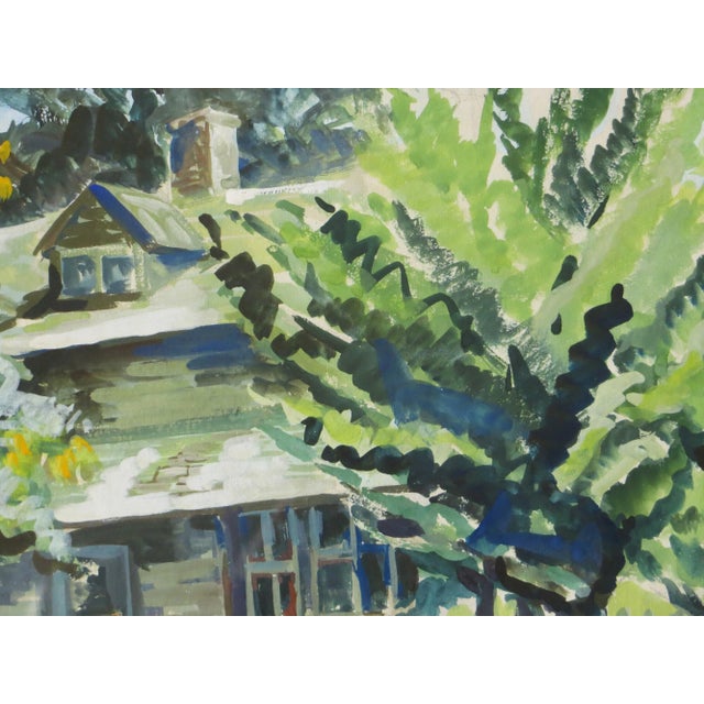 Ruth Armer San Francisco Bay Area Modernist Landscape Painting For Sale - Image 4 of 7