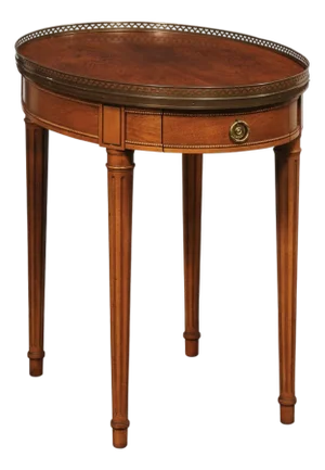 Mid 20th Century French Classical Brass Wood Side Table