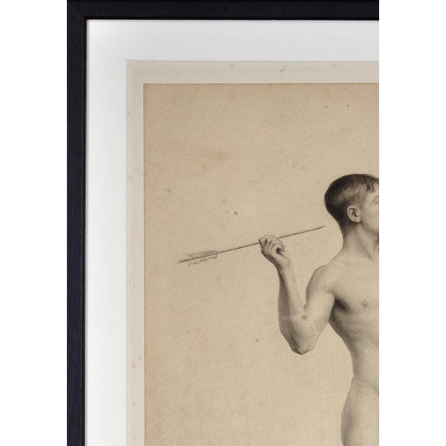 Grand Prix De Rome Submission Depicting Nude Throwing an Arrow, 1906, Lithograph, Framed For Sale - Image 6 of 18