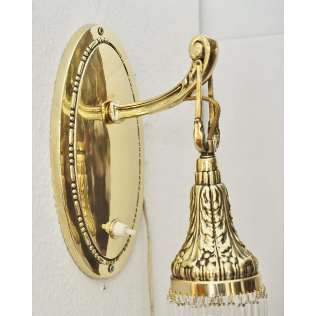 Antique Art Nouveau Wall Lamp, 1890s For Sale - Image 10 of 11