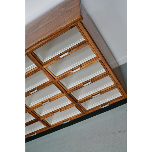 Vintage Dutch Walnut Haberdashery Shop Cabinet, 1950s For Sale - Image 14 of 15