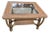 Vintage Bamboo and Glass Square Coffee Table For Sale