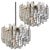 Large Modern Ice Glass Chandeliers attributed to J. T. Kalmar, 1970, Set of 2 For Sale