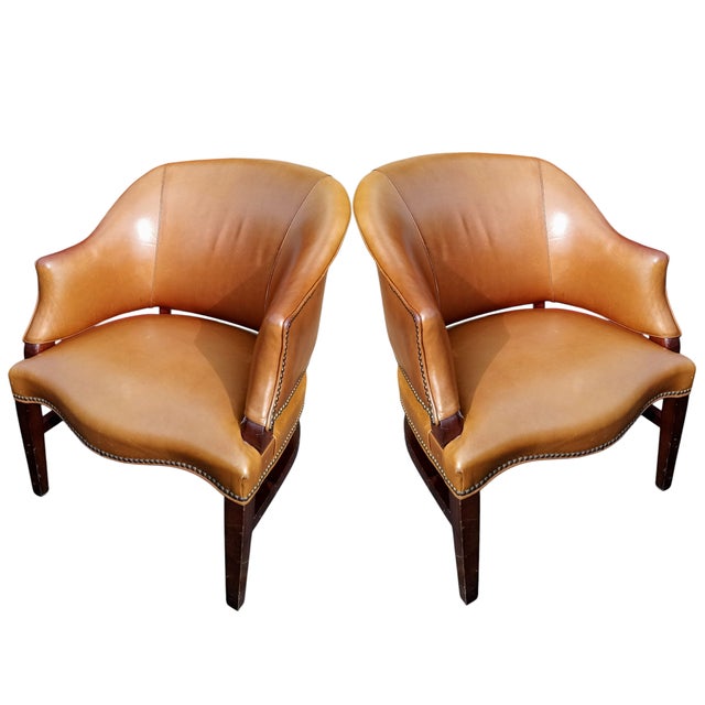 1980s Exquisite Pair of Vintage Barrel Chairs by Esteemed St. Timothy Furniture. For Sale - Image 10 of 10