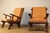 Brutalist Armchairs in Oak and Velvet, 1960s-1970s, Set of 2 For Sale - Image 10 of 18