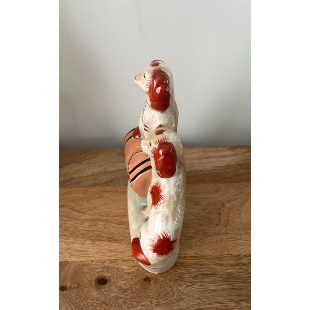 Antique Staffordshire Spaniels Figurine C. Early 1900s For Sale In Houston - Image 6 of 11