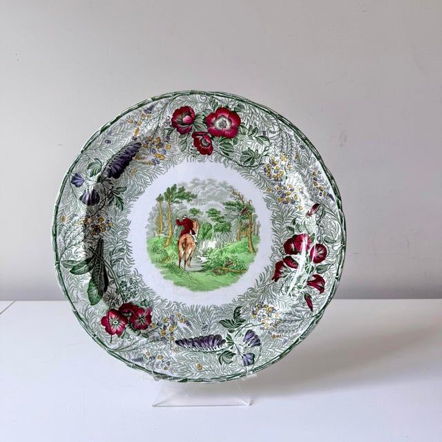 Vintage Spode Copeland England 12.5" size charger in the field sports pattern transferware. The piece is large and with...