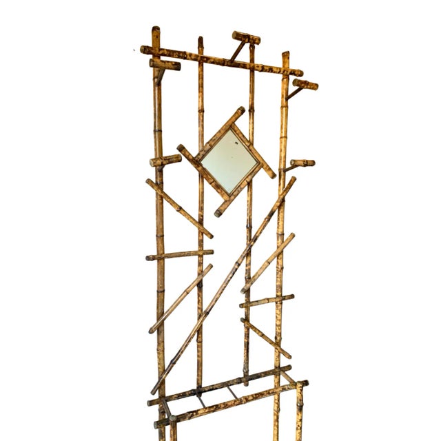 Vintage Mid-Century Bamboo Hall Tree For Sale - Image 4 of 11