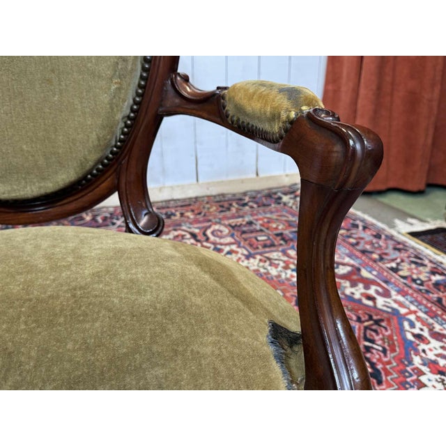 19th-Century Napoleon III Mahogany Armchairs, Set of 2 For Sale - Image 18 of 18