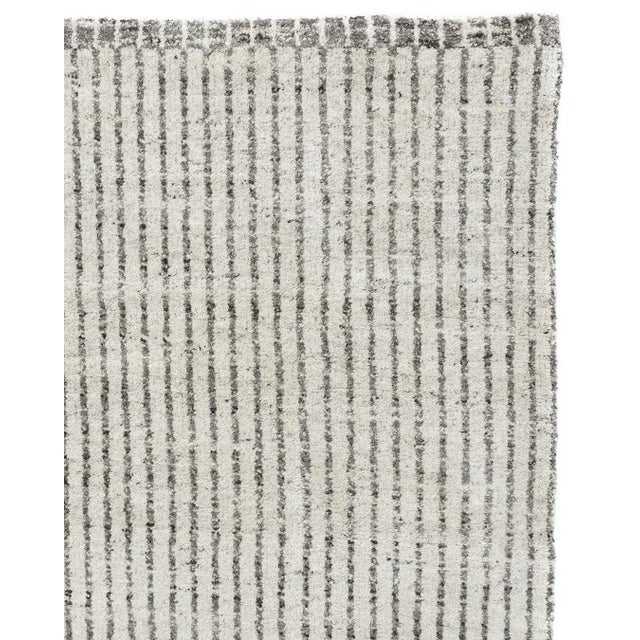 Organic Checker Contemporary Rug 10' X 14' For Sale In New York - Image 6 of 9