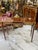 French Style Console Table / Desk – Handcrafted Brown Finish With Gold Leaf For Sale - Image 9 of 9