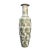 1960s Mid-Century Monumental 72” Ceramic Floor Vase – Tropical Bird & Palm Motif For Sale