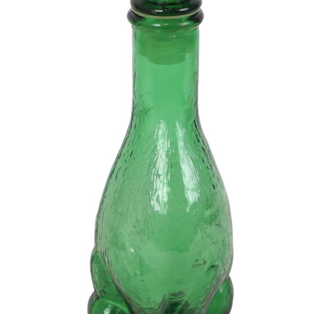 Large Green Glass Cat Decanter, Empoli, Italy, 1960s For Sale - Image 9 of 16