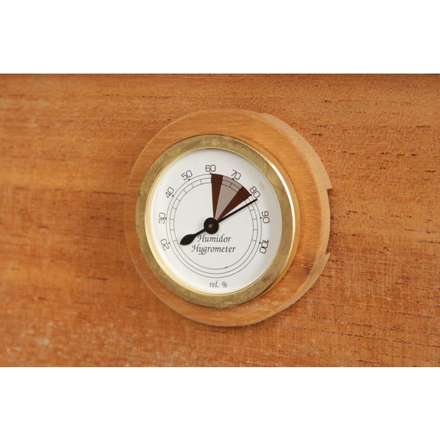 Studio Mixed Wood Desktop Cigar Humidor For Sale - Image 12 of 18