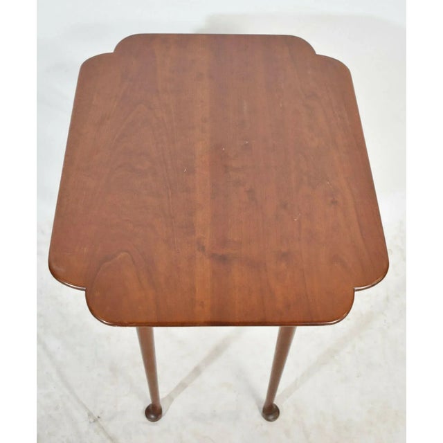 Eldred Wheeler Eldred Wheeler Queen Anne Style Maple Beautiful Tea Table Bench Made For Sale - Image 4 of 9