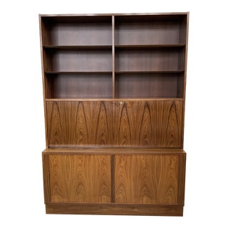 Mid 20th Century Poul Hundevad Rosewood Secretary Bookcase For Sale