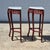 Wood Late 20th Century Carved Red Mahogany Stone Top Corner Tables Pedestals Plant Stands, a Pair For Sale - Image 7 of 15