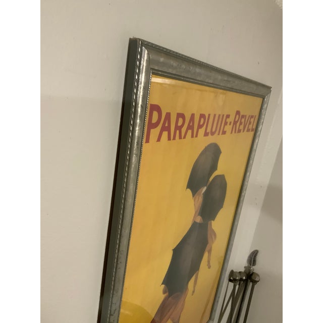 Mid-Century Modern Large Framed “Parapluie-Revel” 1922 French Umbrella Advertising Art Print by Leonetto Cappiello For Sale - Image 3 of 5