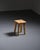 Solid pine stool with a square seat and four-legged base. It was designed for the Les Arcs ski resort, to which Charlotte...