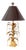 Neoclassical Style Gilt Metal Palm Tree Table Lamp For Sale