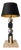 Vintage Table Lamp in Metal and Marble by Jacques Adnet, 1930s For Sale
