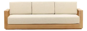 Outdoor Sand & Teak Sofa