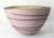 Mid-Century Modern Art Pottery Matte Pink Black Swirl Bowl, Signed For Sale - Image 4 of 11