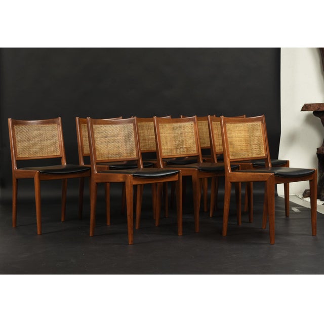 8 Karl Erik Ekselius for j.o. Carlsson Swedish Caned Teak Dining Chairs For Sale - Image 10 of 18