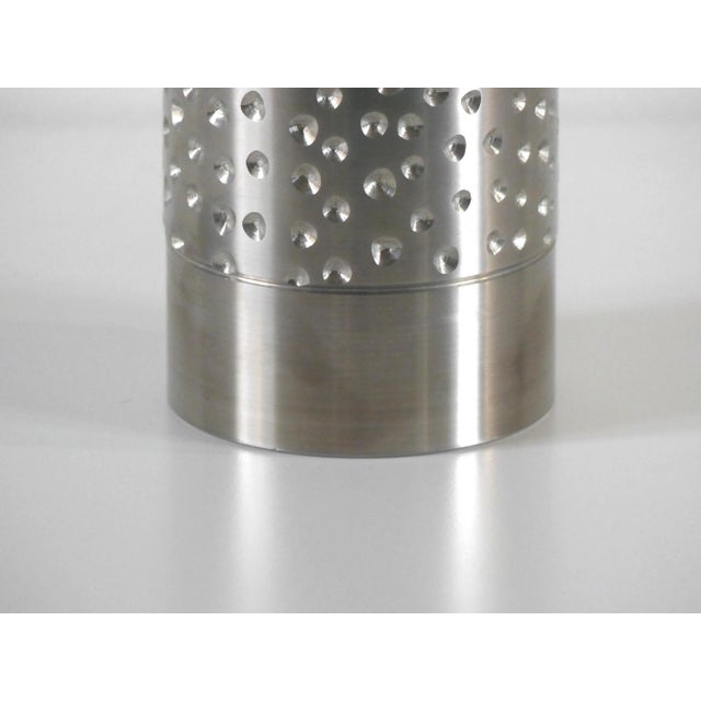 Vintage Brutalist Steel Vase, 1970s For Sale - Image 4 of 6