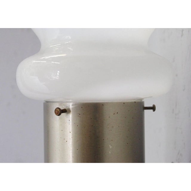 Italian Vintage Sconces W/ Opaline Murano Glass Designed by Leucos, 1960s - a Pair For Sale - Image 3 of 8