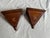 A beautiful pair of vintage Italian wall bracket shelves crafted from a rich mahogany-family hardwood — likely mahogany or...