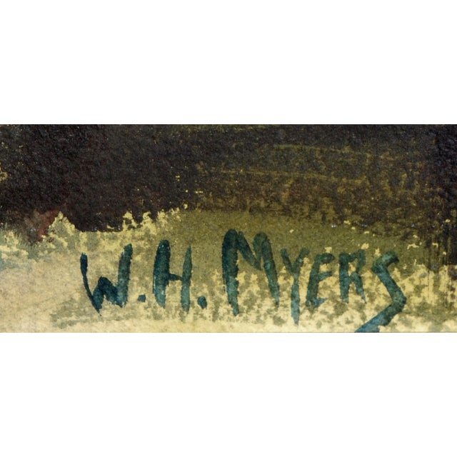 Vintage Landscape of Hillside Farm by W. H. Myers For Sale - Image 4 of 5