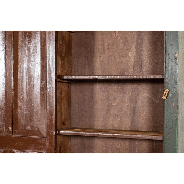 Large 19th Century English Pine Painted Cupboard, 1890 For Sale - Image 14 of 17