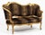 Classical Roman Vintage Leopard Print Gold Leaf Settee Sofa Loveseat For Sale - Image 3 of 3