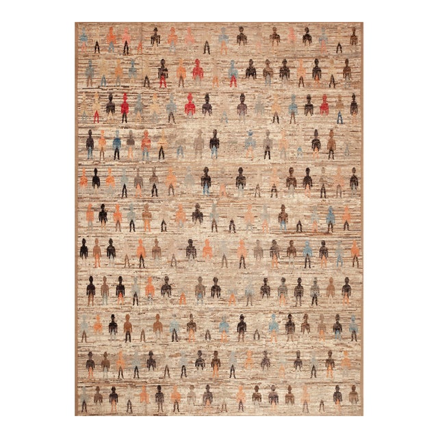 Modern Abstract Rug With Human Motif For Sale