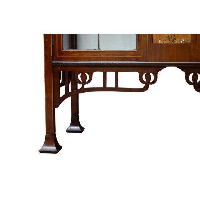 Wood Antique Art Nouveau Cabinets, Set of 2 For Sale - Image 7 of 18